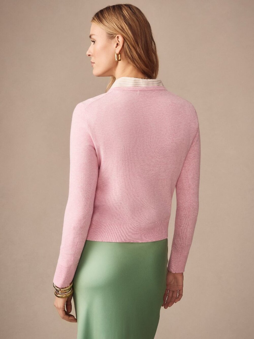 J McLaughlin Pearl Cardigan - Heather Pink NEW